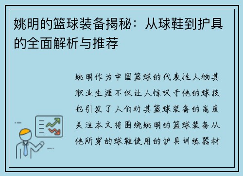 姚明的篮球装备揭秘：从球鞋到护具的全面解析与推荐